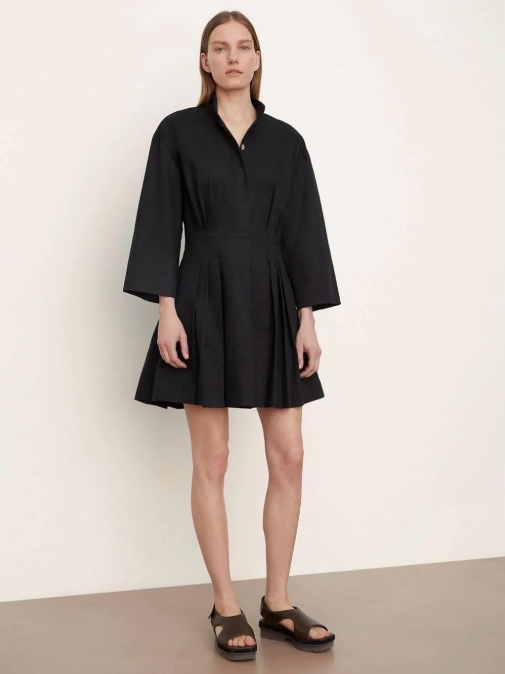 Brand New Vince Women's Fitted Band Collar Mini Dress